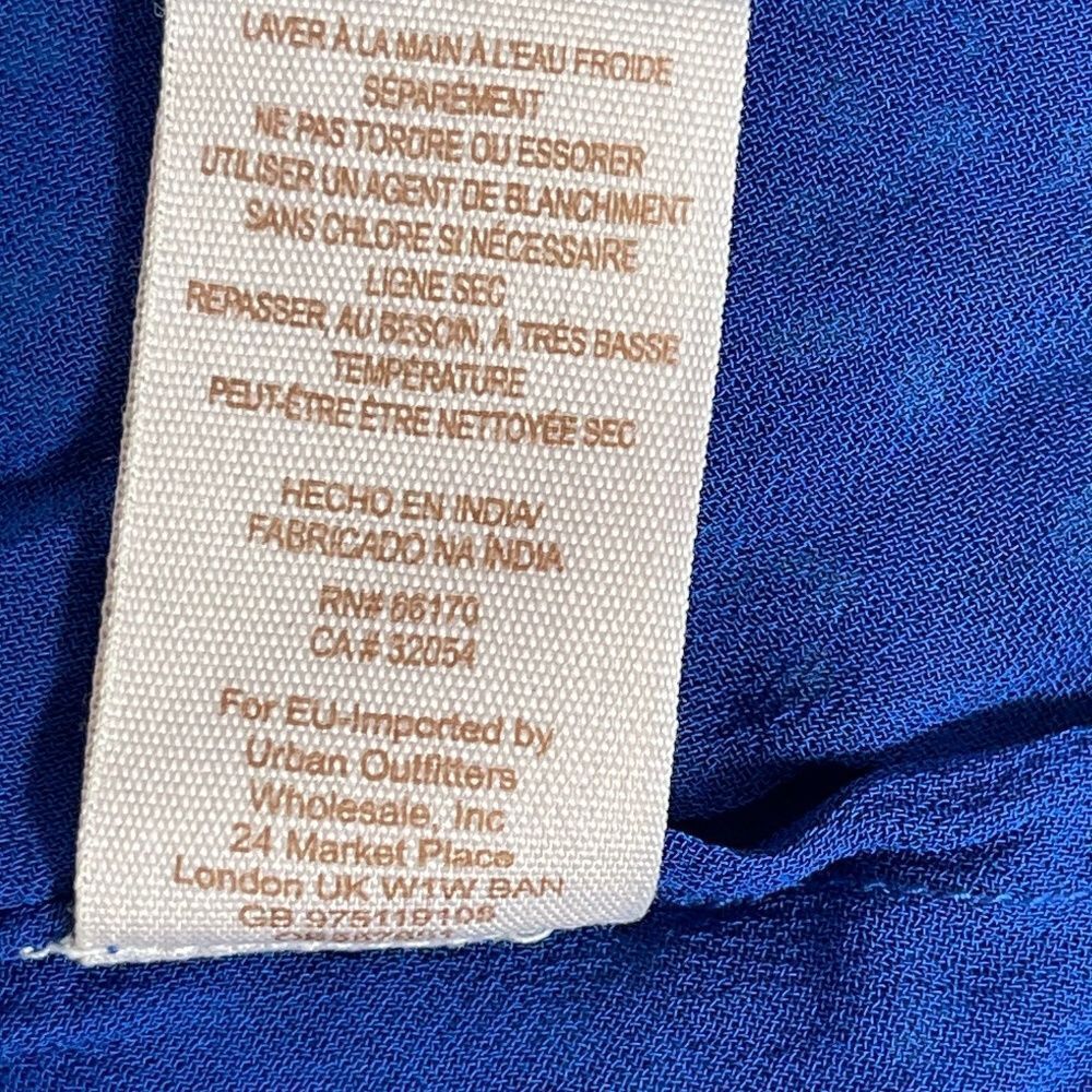 Free People‎ Blue Print Tunic Sz M - Picture 9 of 9